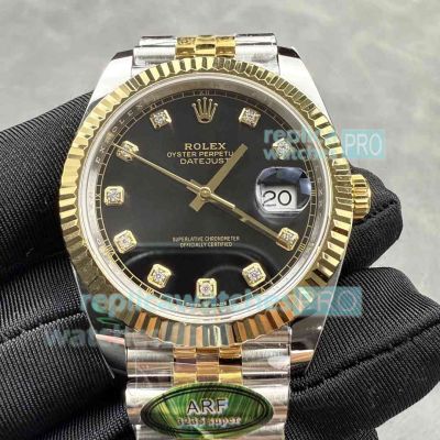 ARF Swiss Copy Rolex Datejust II Two-tone Black Diamond Dial 3235 Watch 